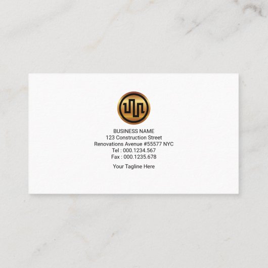 壮大でエレガントで赤くグランジな金ゴールドの芸術の電気技師 名刺 (裏面)