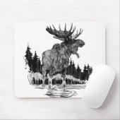 壮大で古いアメリカヘラジカ マウスパッド (マウス)