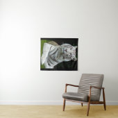 壮大で白いトラ タペストリー (インサイチュ(横))