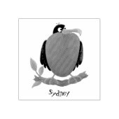 壮大なおもしろいフリゲート鳥の漫画ゴムの石 ラバースタンプ (インプリント)