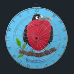 壮大なおもしろいフリードカー ダーツボード<br><div class="desc">我々のおもしろい壮大なフリゲート鳥が注目を集めるために彼の明るい赤い喉を膨らませる！海描鳥のユーモアのためのおもしろい漫画スタイルで。</div>