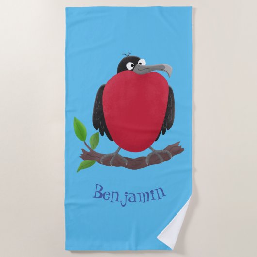 壮大なおもしろいフリードカー ビーチタオル (正面)