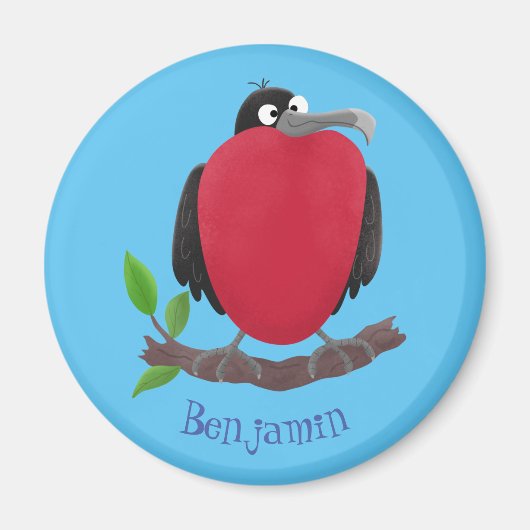 壮大なおもしろいフリードカー マグネット (正面)