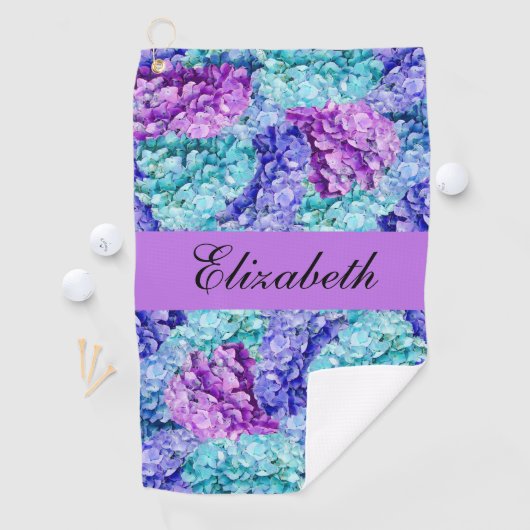 壮大なアジサイの花、パーソナライズ可能 ゴルフタオル (インサイチュ)