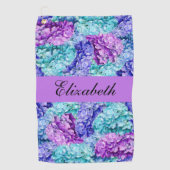 壮大なアジサイの花、パーソナライズ可能 ゴルフタオル (正面)