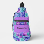 壮大なアジサイの花、パーソナライズ可能 スリングバッグ (正面)