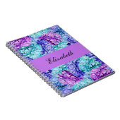 壮大なアジサイの花、パーソナライズ可能 ノートブック (右側)