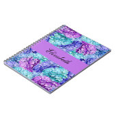 壮大なアジサイの花、パーソナライズ可能 ノートブック (左側)