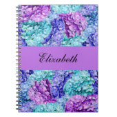 壮大なアジサイの花、パーソナライズ可能 ノートブック (正面)