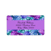 壮大なアジサイの花、パーソナライズ可能 ラベル (正面)