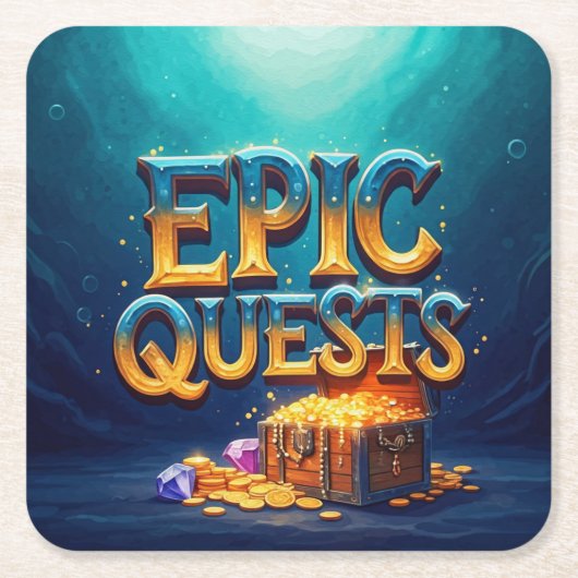 壮大なクエスト スクエアペーパーコースター (正面)