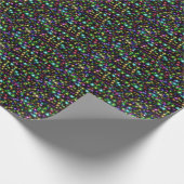 壮大なクリスマスカラフルスパークリーSParks ラッピングペーパー (角)