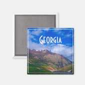 壮大なグルジアコーシーズマウンテン マグネット (正面/裏面)