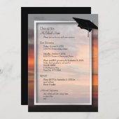 壮大なサンライズクラス再会招待状 招待状 (正面/裏面)