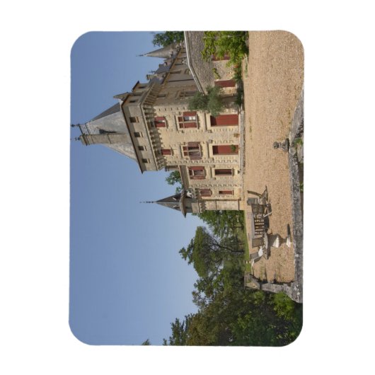 壮大なシャトー・ド・プレサックとガーデン マグネット (縦)