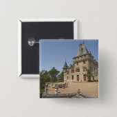 壮大なシャトー·ド·プレスサック·アンド·ガーデン 缶バッジ (正面&裏面)