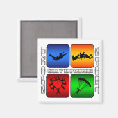 壮大なスカイダイビング マグネット (正面/裏面)