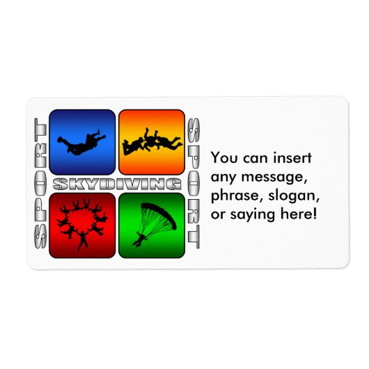 壮大なスカイダイビング ラベル (正面)