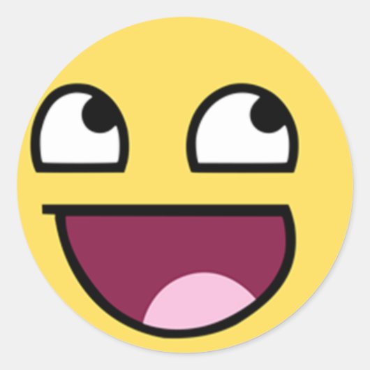 壮大なステッカー ラウンドシール (正面)