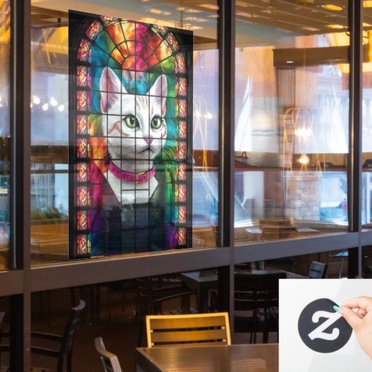 壮大なステンドグラスの窓モザイクカラフルド ウィンドウサイン (レストラン窓)