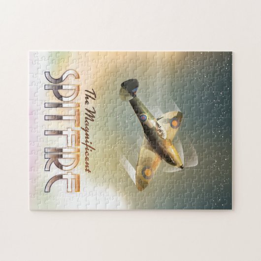 壮大なスピットファイア旅行のポスタープリント ジグソーパズル (横)