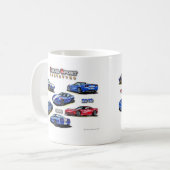壮大なスポーツコルベット1963年1996年2010年 コーヒーマグカップ (正面左)