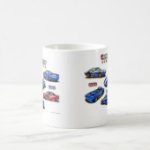 壮大なスポーツコルベット1963年1996年2010年 コーヒーマグカップ (中央)