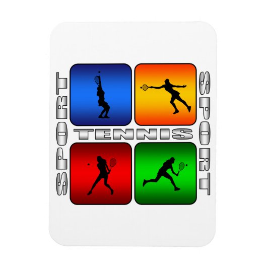 壮大なテニス(女性) マグネット (縦)