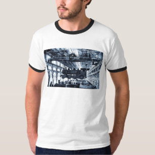 壮大なトランクの鉄道は1910年頃- Cyanotype買物をします Tシャツ