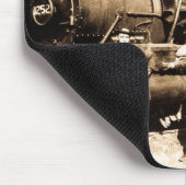 壮大なトランクの鉄道店及び乗組員-ヴィンテージ マウスパッド (コーナー)