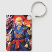 壮大なトランプサムライアニメ キーホルダー (裏面)
