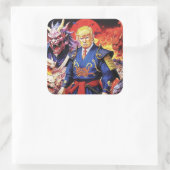 壮大なトランプサムライアニメ スクエアシール (バッグ)