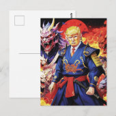 壮大なトランプサムライアニメ ポストカード (正面/裏面)