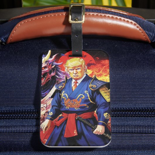 壮大なトランプサムライアニメ ラゲッジタグ (正面インサイチュ2)