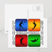 壮大なバレーボール ポストカード (正面/裏面)