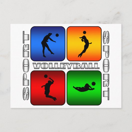 壮大なバレーボール ポストカード (正面)