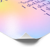 壮大なパステルレインボー結婚のカクテルメニュー フォトプリント (角)