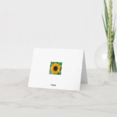 壮大なヒマワリのカード カード (裏面)