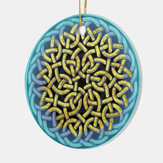 壮大なビクトリアンエレガントアールヌーボー模様 セラミックオーナメント (左)