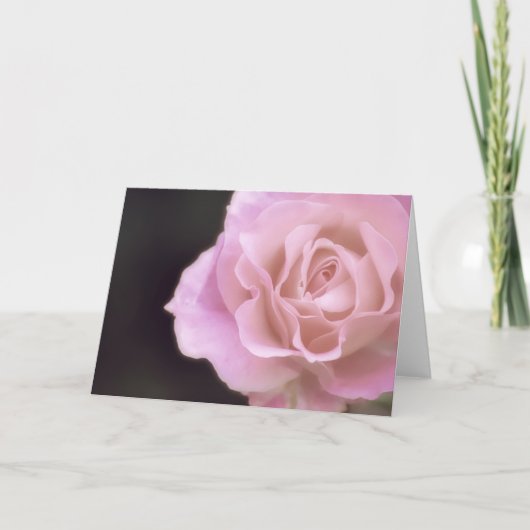 壮大なピンクのバラ カード (正面)