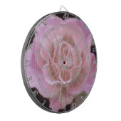 壮大なピンクのバラ ダーツボード (正面左)