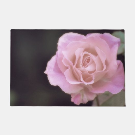 壮大なピンクのバラ ドアマット (正面)