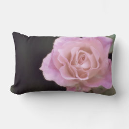 壮大なピンクのバラ ランバークッション