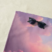 壮大なピンクの夏の空 ビーチタオル (インサイチュ)