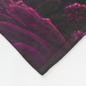 壮大なピンクの夏の空 フリースブランケット (角)