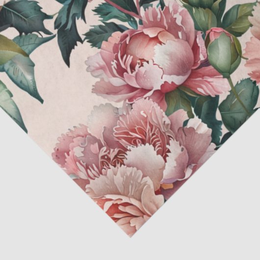 壮大なピンクの花の牡丹の分離 薄葉紙 (詳細)