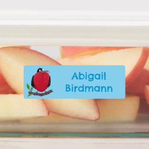 壮大なフリゲート鳥の漫画パーソナライズされた ラベル