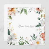 壮大なフローラ枠 招待状 (正面/裏面)