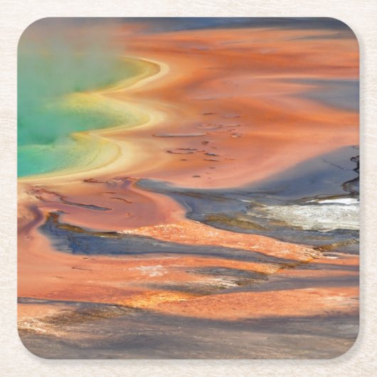 壮大なプリズム春の雨水 スクエアペーパーコースター (正面)