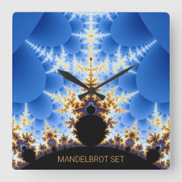 壮大なマンデルブロットフラクタル スクエア壁時計